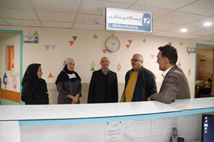 بازدید مشاور وزیر بهداشت و مدیرکل حوزه وزارتی وزارت بهداشت، درمان و آموزش پزشکی از بیمارستان بهرامی 